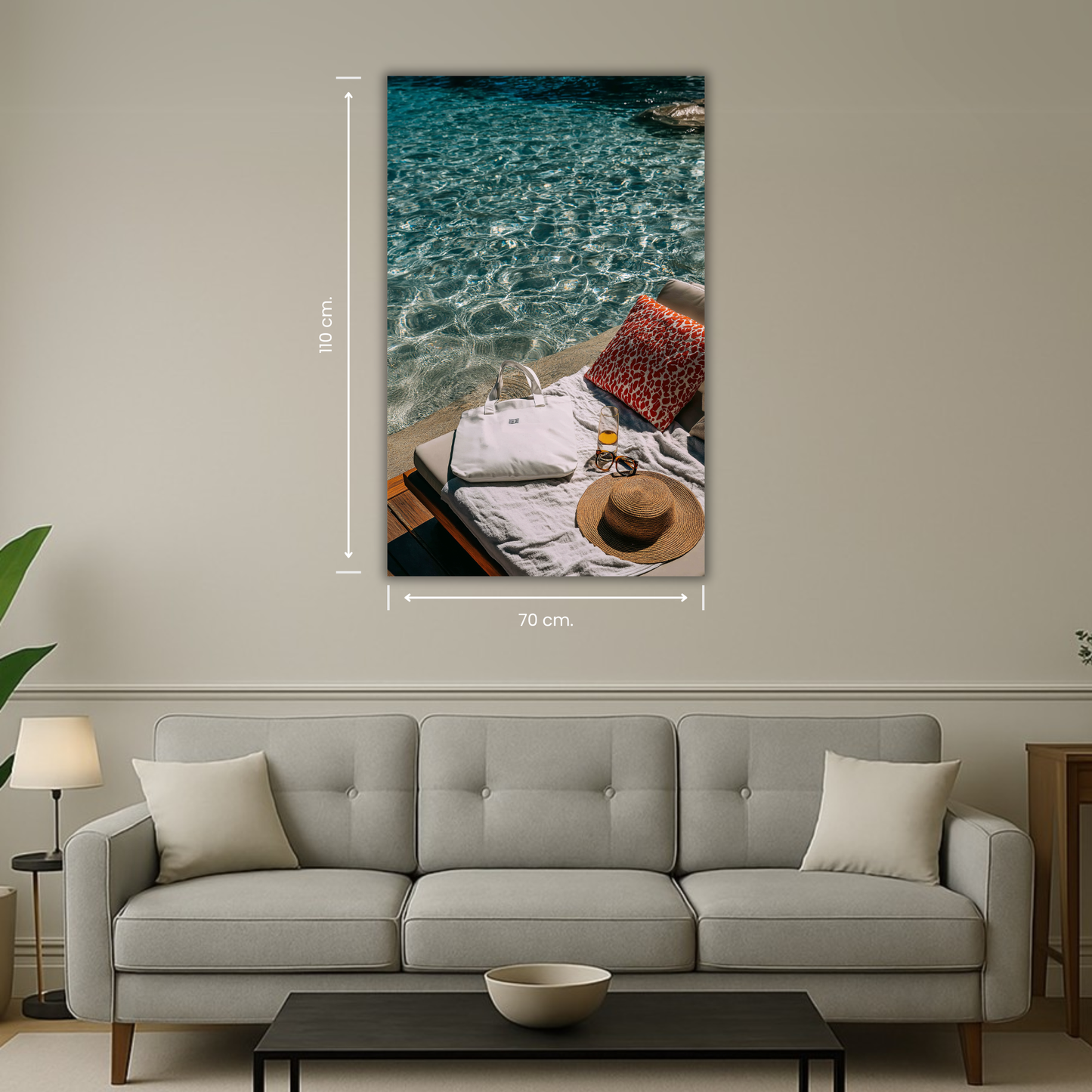 art mural ambiance estivale moderne
